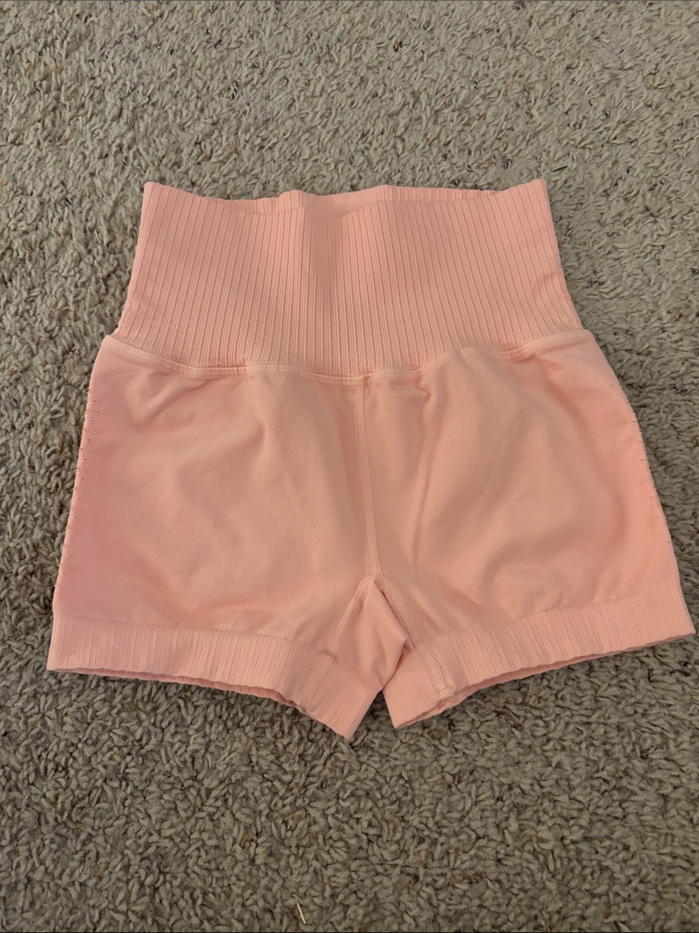 FP Movement Good Karma High-Rise Seamless Running Shorts – Peach Horizon / Coral